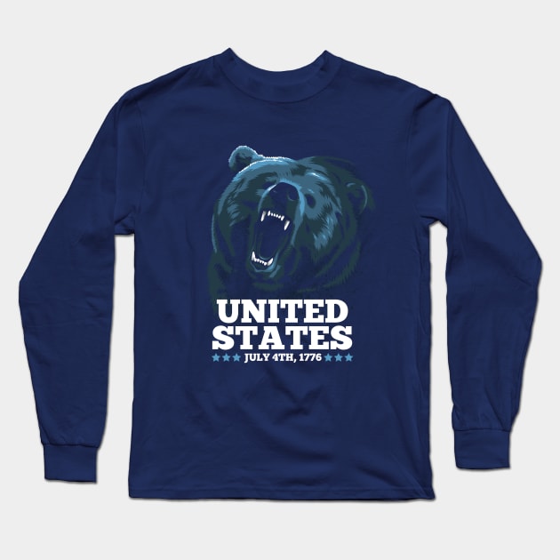 Grizzly bear united states Long Sleeve T-Shirt by albertocubatas